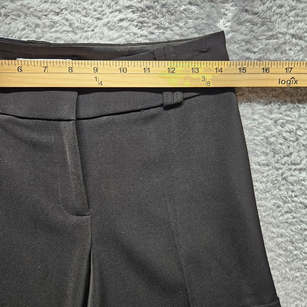 White House Black Market Black Cuffed Shorts Size 4 Chino Business Casual - Picture 5 of 8